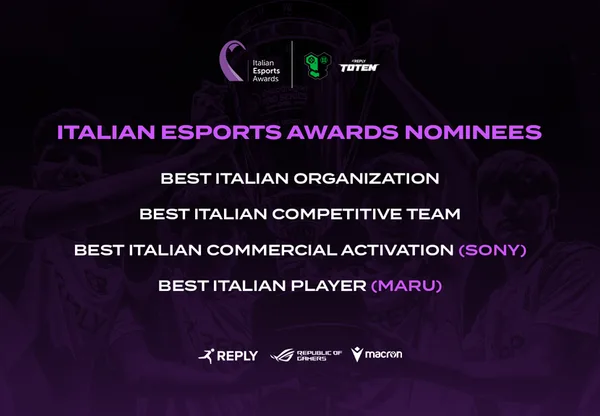 Esports Awards 2023: Reply Totem will take part in the most important awards ceremony of the year!